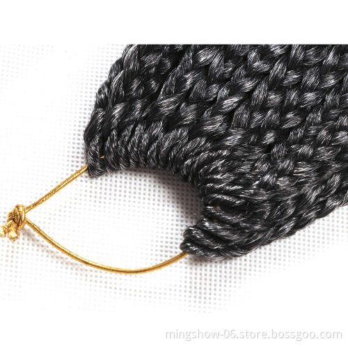 Fast delivery 100g 24 inch 22 strands synthetic ombre crochet box braids hair